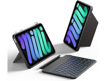 iPad Mini 6 (2021) Toetsenbordhoes met Bluetooth & Afneembaar Folio - 46% Korting