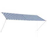 Uittrekbare Luifel 300x150 cm Blauw & Wit - 34% Korting!