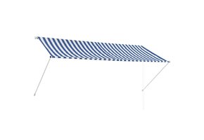 Uittrekbare Luifel 300x150 cm Blauw & Wit - 34% Korting!