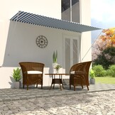 Uittrekbare Luifel 300x150 cm Blauw & Wit - 34% Korting!