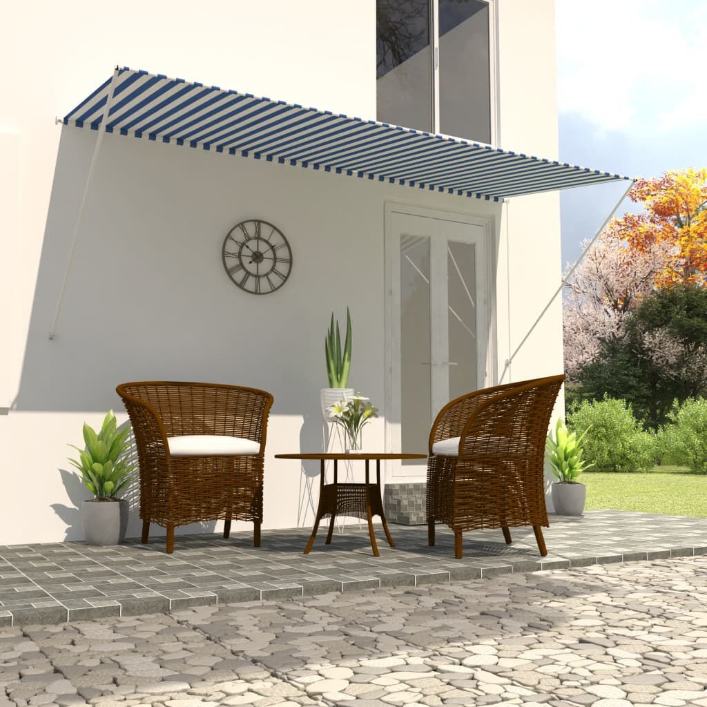 Uittrekbare Luifel 300x150 cm Blauw & Wit - 34% Korting!