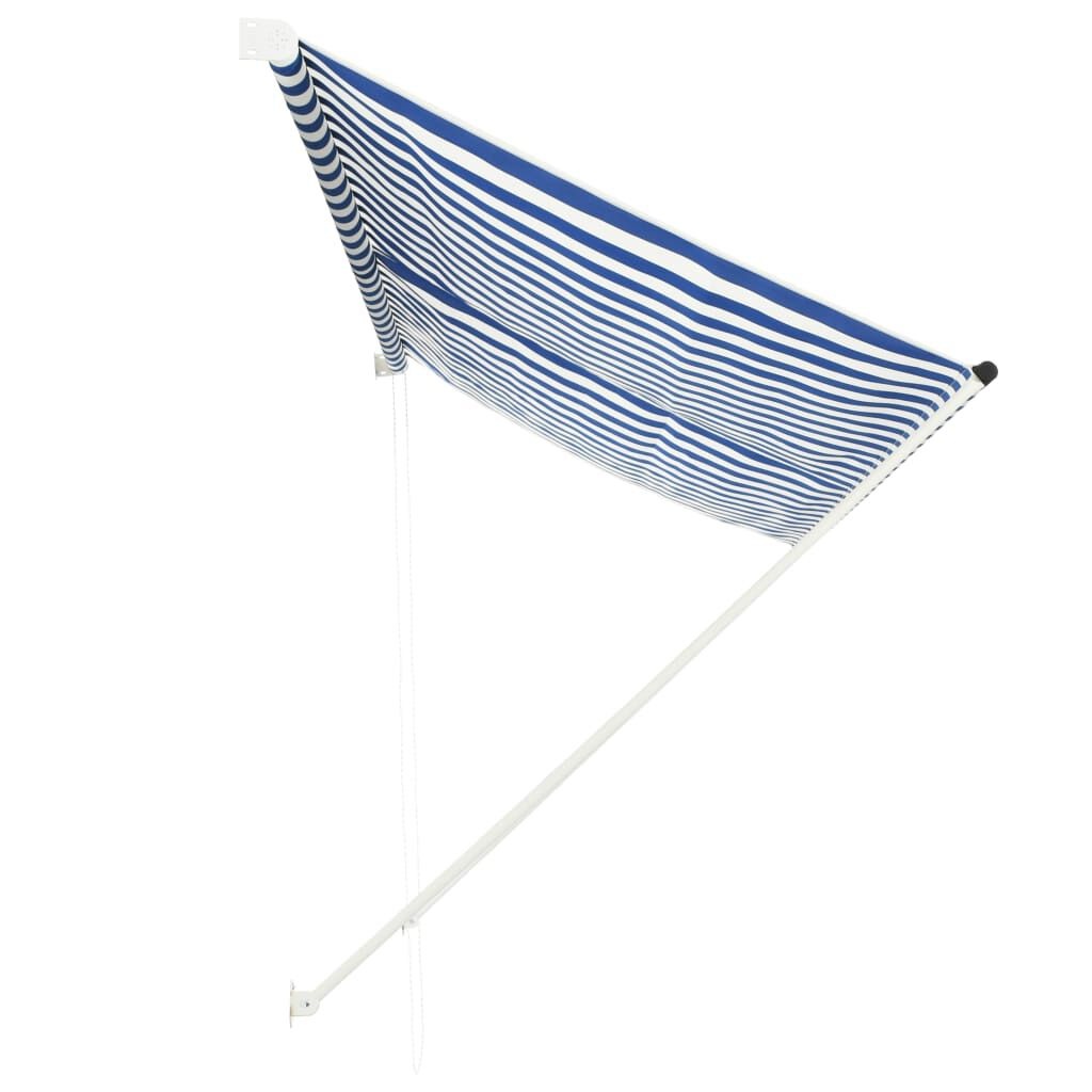 Uittrekbare Luifel 300x150 cm Blauw & Wit - 34% Korting!