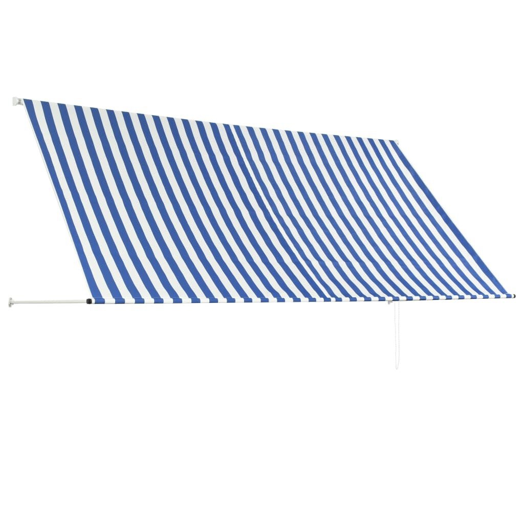 Uittrekbare Luifel 300x150 cm Blauw & Wit - 34% Korting!