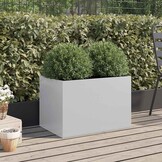 vidaXL Plantenbak 62x40x39 cm gegalvaniseerd staal zilverkleurig