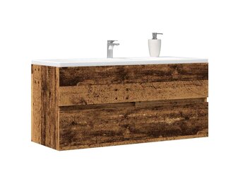 vidaXL Wastafelkast 100x38,5x45 cm bewerkt hout oud houtkleurig