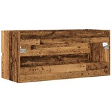 vidaXL Wastafelkast 100x38,5x45 cm bewerkt hout oud houtkleurig