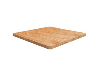 vidaXL Tafelblad vierkant 90x90x4cm massief eikenhout lichtbruin