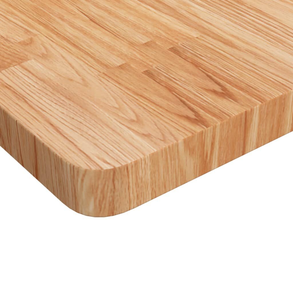 vidaXL Tafelblad vierkant 90x90x4cm massief eikenhout lichtbruin