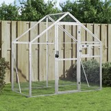 vidaXL Volière 179x100x185 m aluminium zilverkleurig