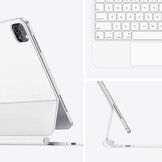 HOU iPad Pro 12.9 Toetsenbordhoes Wit met Touchpad en Verlichting (6e, 5e, 4e, 3e Generatie)