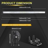 Willpower 132CM 300W Led-verlichting Bar 12V Led Lichtbalk Dun Rijdende Offroad Lichten Mistlamp Werklampen Led Light Bar Voor Vrachtwagen Tractor Auto Boot 4x4 ATV UTV SUV - Maat 132CM - 300W - Combinatiebalk