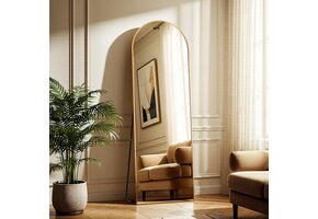 Passpiegel Boogvormig Goudkleurig | 45x147 cm | 33% Korting