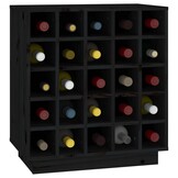 vidaXL Wijnkast Grenenhout Zwart 55,5x34x61 cm - 56% Korting