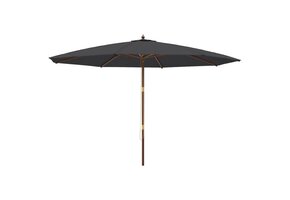 VidaXL Parasol met Houten Paal 400x273 cm Zwart - 34% Korting!