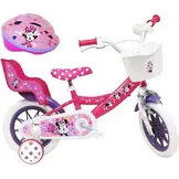 Kinderfiets Minnie Mouse 12" Roze - Meisjesfiets met Zijwieltjes
