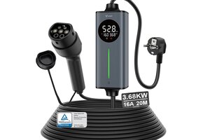 Draagbaar EV-laadstation 3,68kW 16A Type 2 Schuko - 20m Kabel | 30% Korting