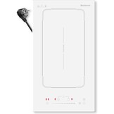 Induction Hob 2 Plates with Plug Flex Zone Booster White | 30 cm built-in induction hob with plug, 3500 W, timer, safety lock, 9 power levels, glass ceramic hotplate