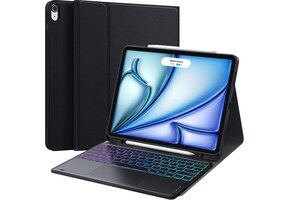 Toetsenbordhoes iPad Air 13" (M2, 2024) met Trackpad & 7-kleuren Verlichting - 51% Korting