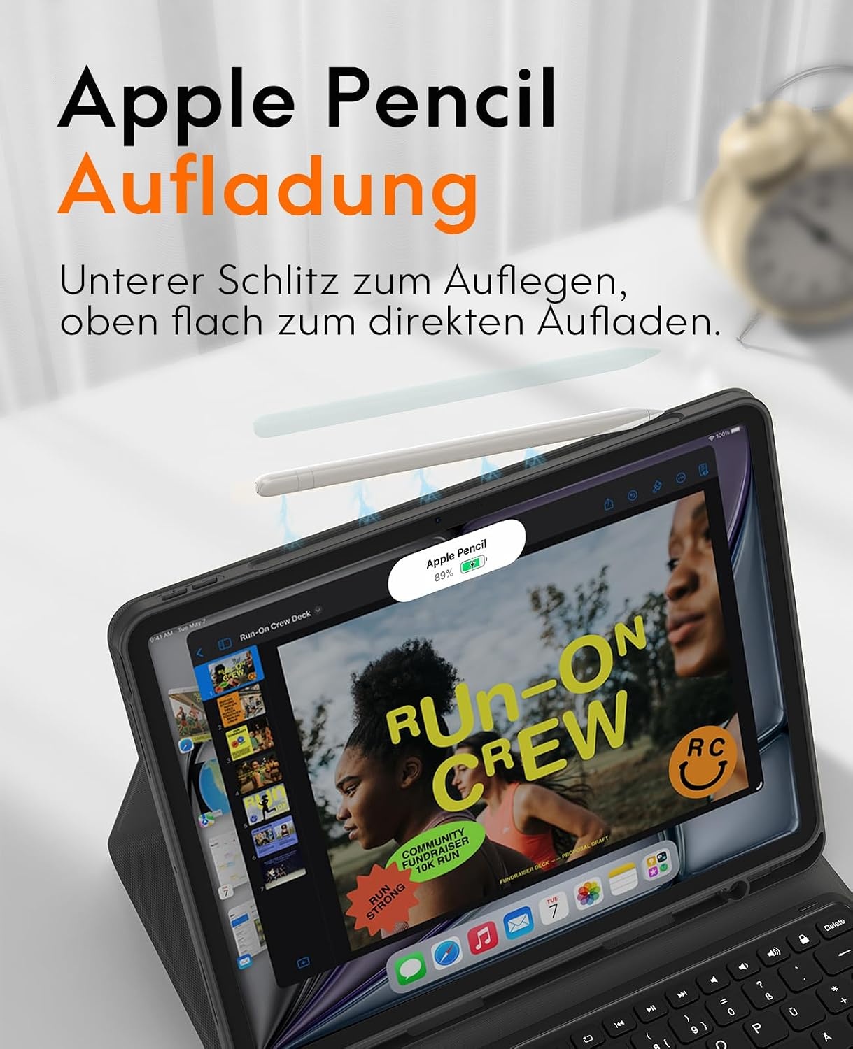 Hoes met QWERTZ Toetsenbord & Trackpad voor iPad Air 13" (M2, 2024) - 47% Korting