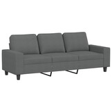 VidaXL Driezitsbank 180 cm Stof Donkergrijs - 35% Korting!