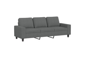VidaXL Driezitsbank 180 cm Stof Donkergrijs - 35% Korting!