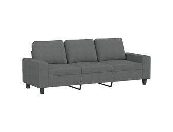 VidaXL Driezitsbank 180 cm Stof Donkergrijs - 35% Korting!