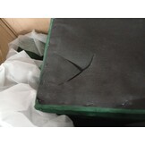 Velours kuipstoel met voetenbank donkergroen - 54% korting