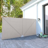 vidaXL Terrasscherm Crème 400x200 cm Inklapbaar - 60% Korting