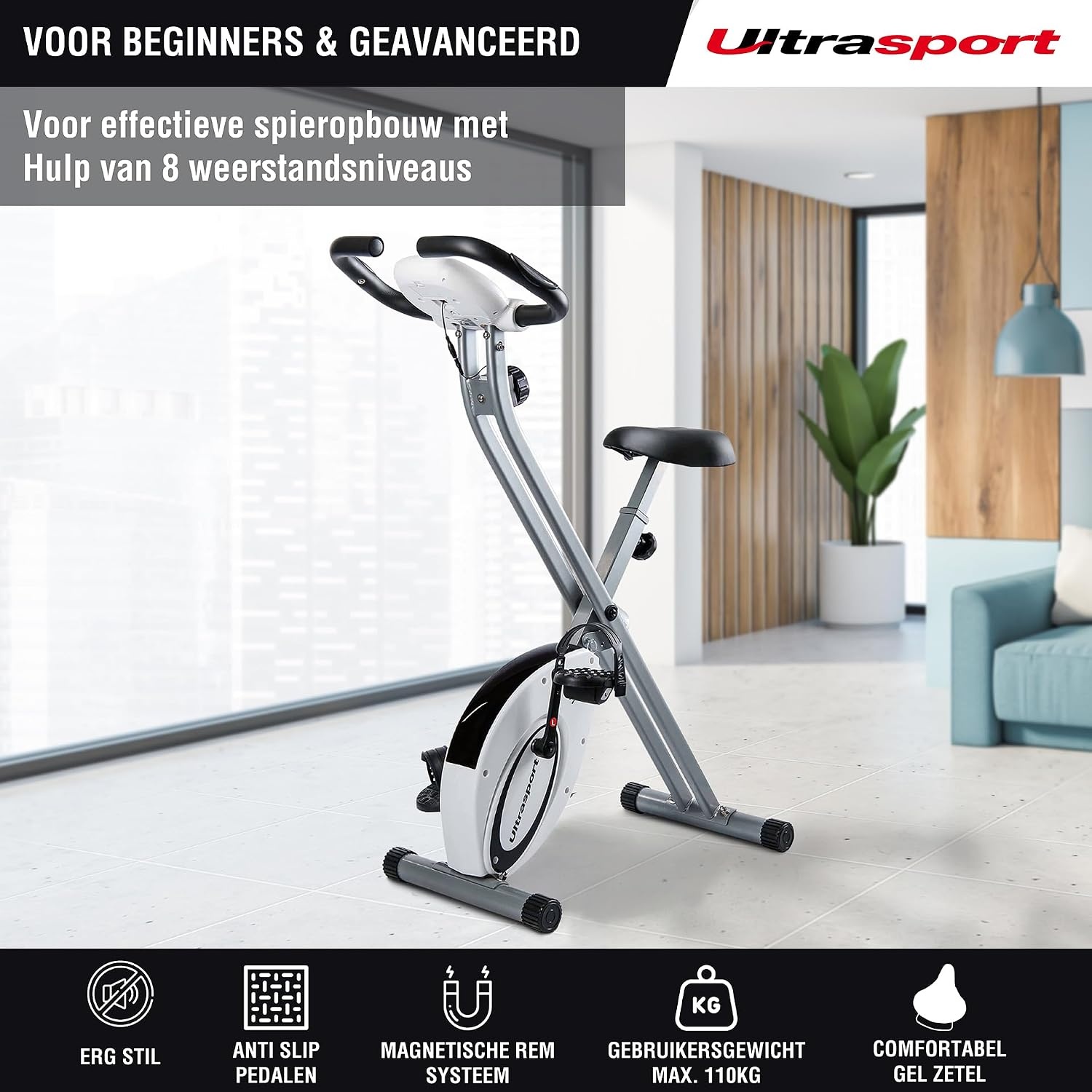 Opvouwbare Hometrainer Ultrasport F-Bike Pro - 35% Korting