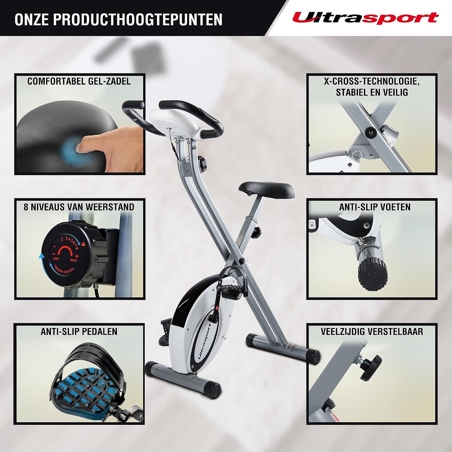 Opvouwbare Hometrainer Ultrasport F-Bike Pro - 35% Korting