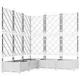 Tuindruppel met Trellis, 5 stuks, Wit - 34% Korting!