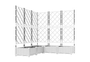 Tuindruppel met Trellis, 5 stuks, Wit - 34% Korting!