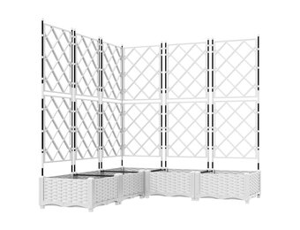 Tuindruppel met Trellis, 5 stuks, Wit - 34% Korting!