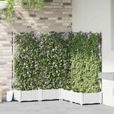 Tuindruppel met Trellis, 5 stuks, Wit - 34% Korting!