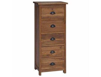 Ladekast Massief Teakhout Bruin 45x35x110 cm - 35% Korting