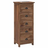 Ladekast Massief Teakhout Bruin 45x35x110 cm - 35% Korting