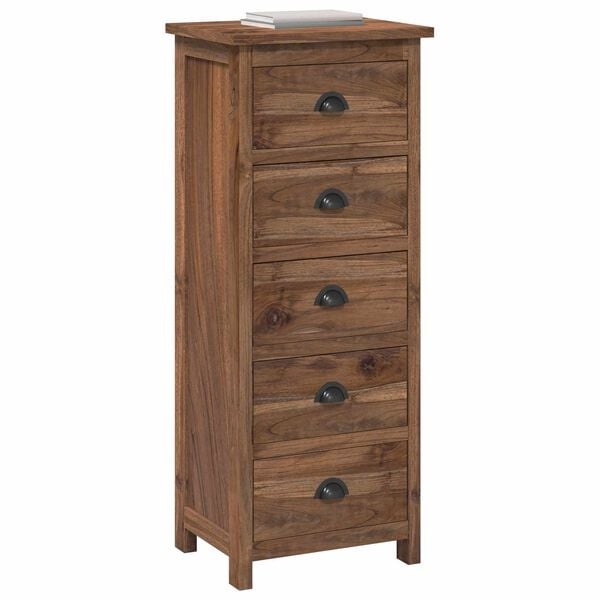 Ladekast Massief Teakhout Bruin 45x35x110 cm - 35% Korting