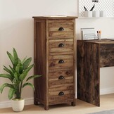 Ladekast Massief Teakhout Bruin 45x35x110 cm - 35% Korting