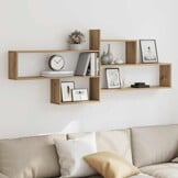 vidaXL Wandschap Eikenhout 167,5x18x68cm - 34% Korting