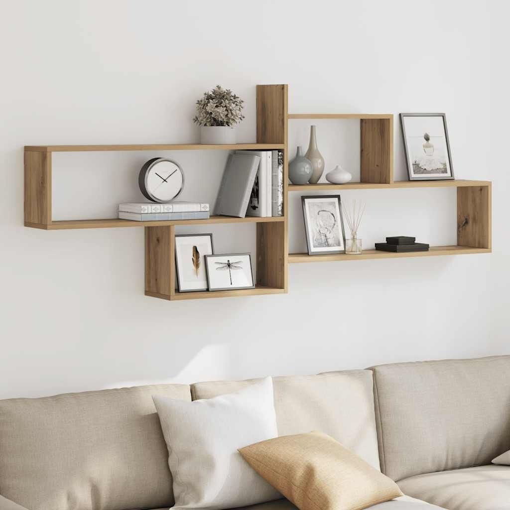 vidaXL Wandschap Eikenhout 167,5x18x68cm - 34% Korting
