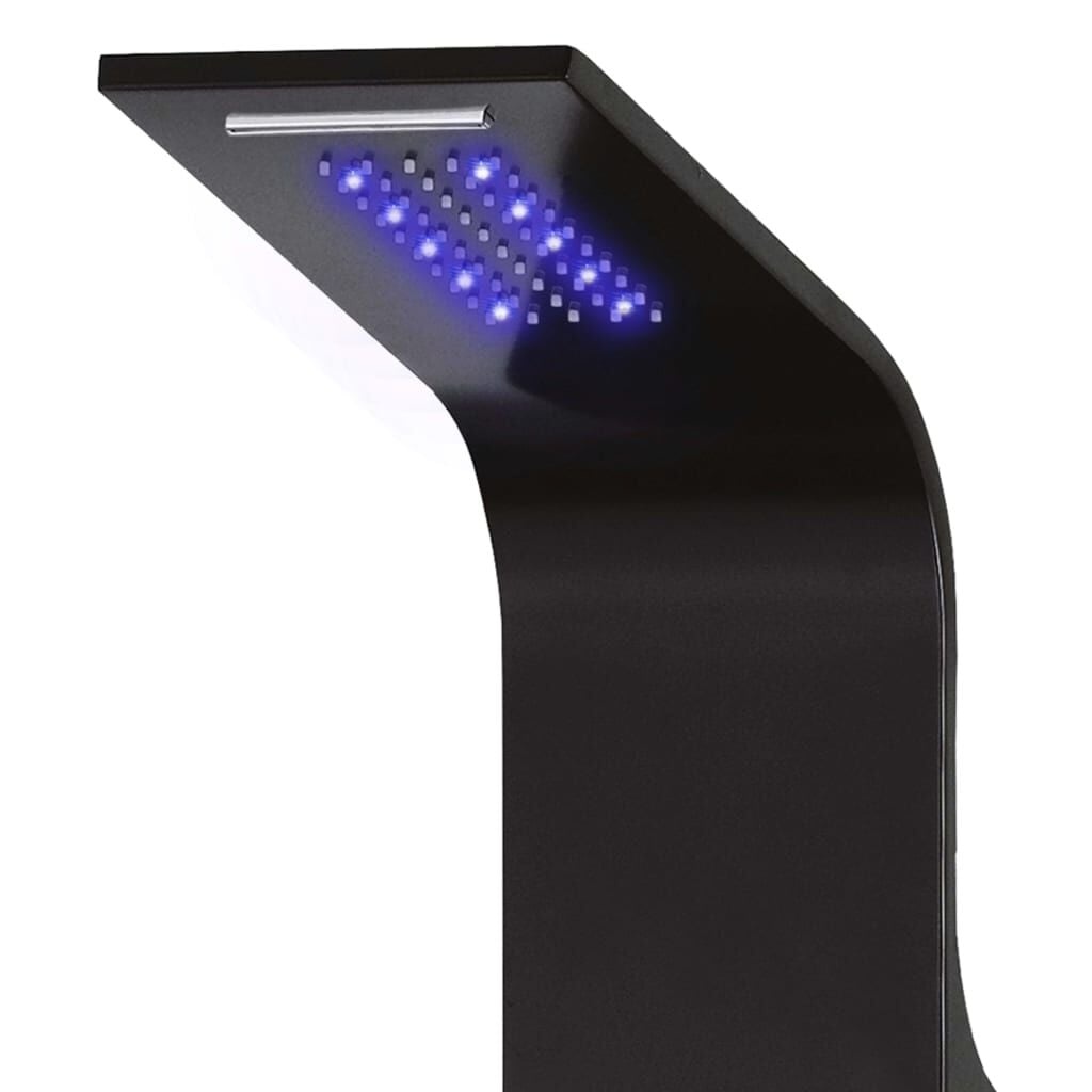 vidaXL Douchepaneel Aluminium Zwart - 30% Korting!