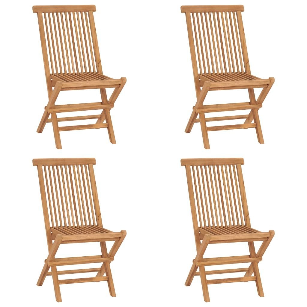4x Teakhouten Tuinstoelen Inklapbaar - 35% Korting