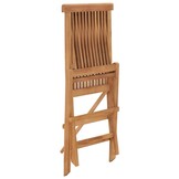 4x Teakhouten Tuinstoelen Inklapbaar - 35% Korting