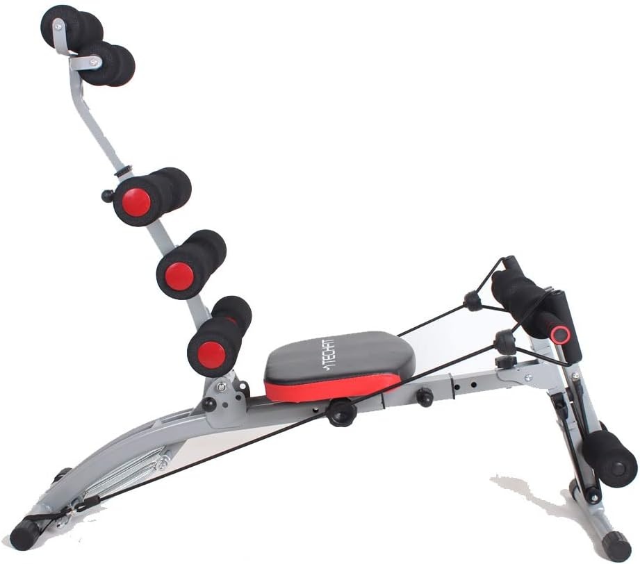 TechFit Abs krachttraining, All Crunch, Multifunctionele 6-in-1 Bank, Buik Gym Buik, Verticale Fitnessapparatuur, Opvouwbare Krachtbank voor het hele lichaam