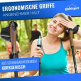 gipfelsport Nordic Walking stokken carbon en aluminium - telescopische wandelstokken verstelbaar | Nordic Walking-stokken voor heren en dames | wandelstokken verstelbaar van 77 cm - 120 cm