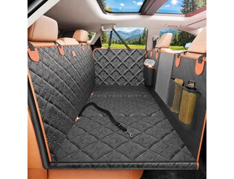 Achterbank Extender voor Honden Waterdichte & Opvouwbare Harde Bodem Hond Autostoelhoes Krasbestendige Antislip Hond Hangmat voor Auto Achterbank met Mesh Venster Universeel Past voor de