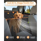 Achterbank Extender voor Honden Waterdichte & Opvouwbare Harde Bodem Hond Autostoelhoes Krasbestendige Antislip Hond Hangmat voor Auto Achterbank met Mesh Venster Universeel Past voor de