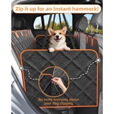 Achterbank Extender voor Honden Waterdichte & Opvouwbare Harde Bodem Hond Autostoelhoes Krasbestendige Antislip Hond Hangmat voor Auto Achterbank met Mesh Venster Universeel Past voor de