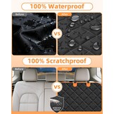 Achterbank Extender voor Honden Waterdichte & Opvouwbare Harde Bodem Hond Autostoelhoes Krasbestendige Antislip Hond Hangmat voor Auto Achterbank met Mesh Venster Universeel Past voor de