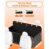 Achterbank Extender voor Honden Waterdichte & Opvouwbare Harde Bodem Hond Autostoelhoes Krasbestendige Antislip Hond Hangmat voor Auto Achterbank met Mesh Venster Universeel Past voor de